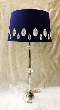 Crystal And Chrome Buffet Lamp